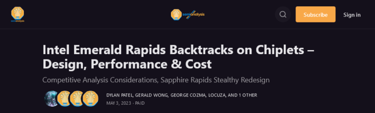 Intel Emerald Rapids Backtracks on Chiplets – Design, Performance & Cost
